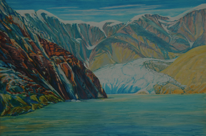 painting titled Approaching Sawyer Glacier