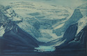etching titled Victoria Glacier, Lake Louise, Alberta, Canada