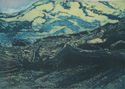etching titled Elliot Glacier, Mount Hood